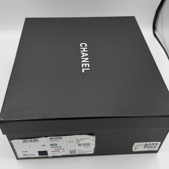 CHANEL Black Shearling Ankle Boots with Gold Detail - Size 38 Brand New in box - Picture 5 of 5